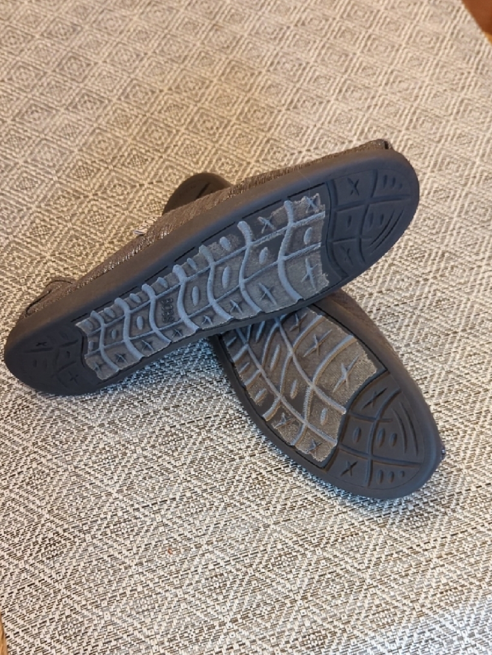 Skechers BOBS Shimmery Gray Slip-On Flats - Picture 3 of 5